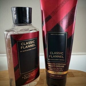 Bath & Body Works Classic Flannel Body Wash & Cream Set - Men’s Fragrance